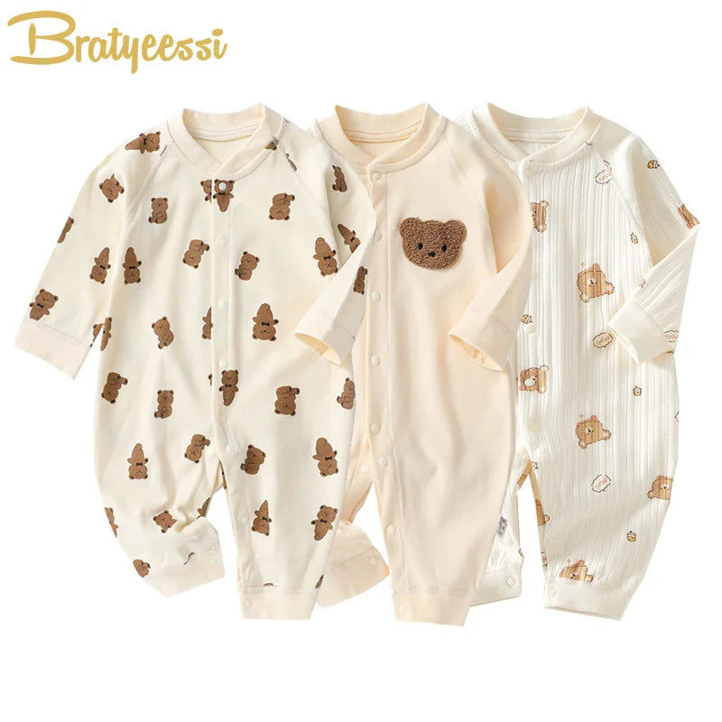 Newborn Pyjama Met Drukknopen En Lange Mouwen 3 Varianten