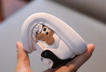 Witte Sneakers voor Baby's en Kinderen Met Beertje Kleur Zwart Flexibele Zool