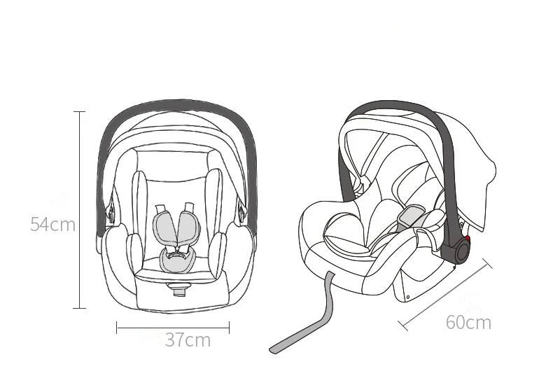 Kinderwagen 3 in 1 Met Wieg en Autostoel Afmetingen Autostoel