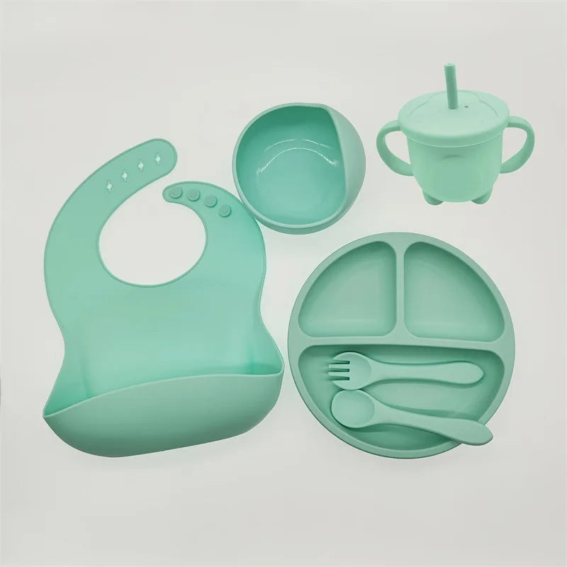 Complete 6-Delige Babyservies Set Mint Groen