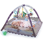 Babygym Met Kleurrijke Speelmat En Boog Paars met baby