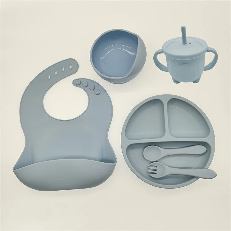 Complete 6-Delige Babyservies Set Kleur Blauw