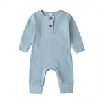 Lange Jumpsuit Voor Baby's Met Knoopdetail Blauw