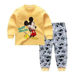 Mickey Mouse Cartoon Pyjama Kleur Geel