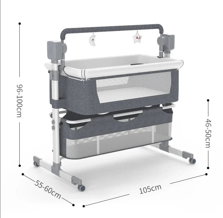 Co sleeper Met Elektrische Wiegfunctie Afmetingen