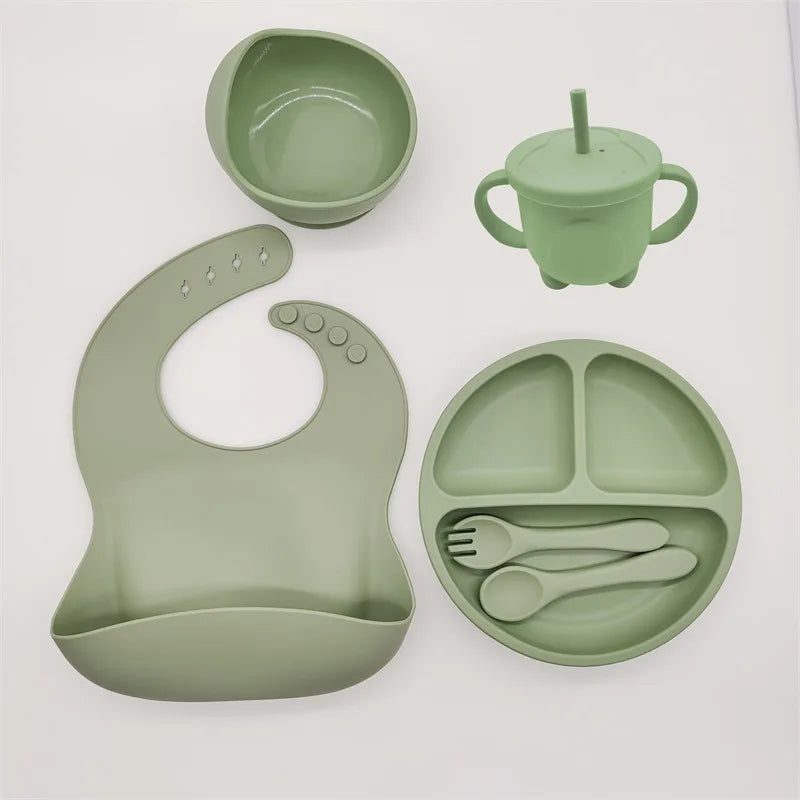 Complete 6-Delige Babyservies Set Kleur Leger Groen