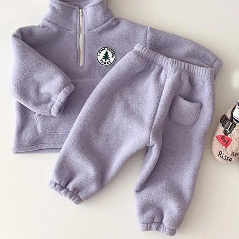 Fleece 2-Delige Set Baby's En Kinderen Babysetje