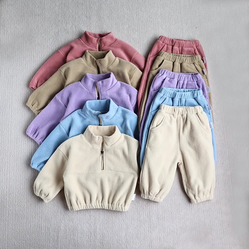 Fleece Pakje In Effen Kleuren Babysetje