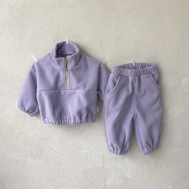 Fleece Pakje In Effen Kleuren Babysetje