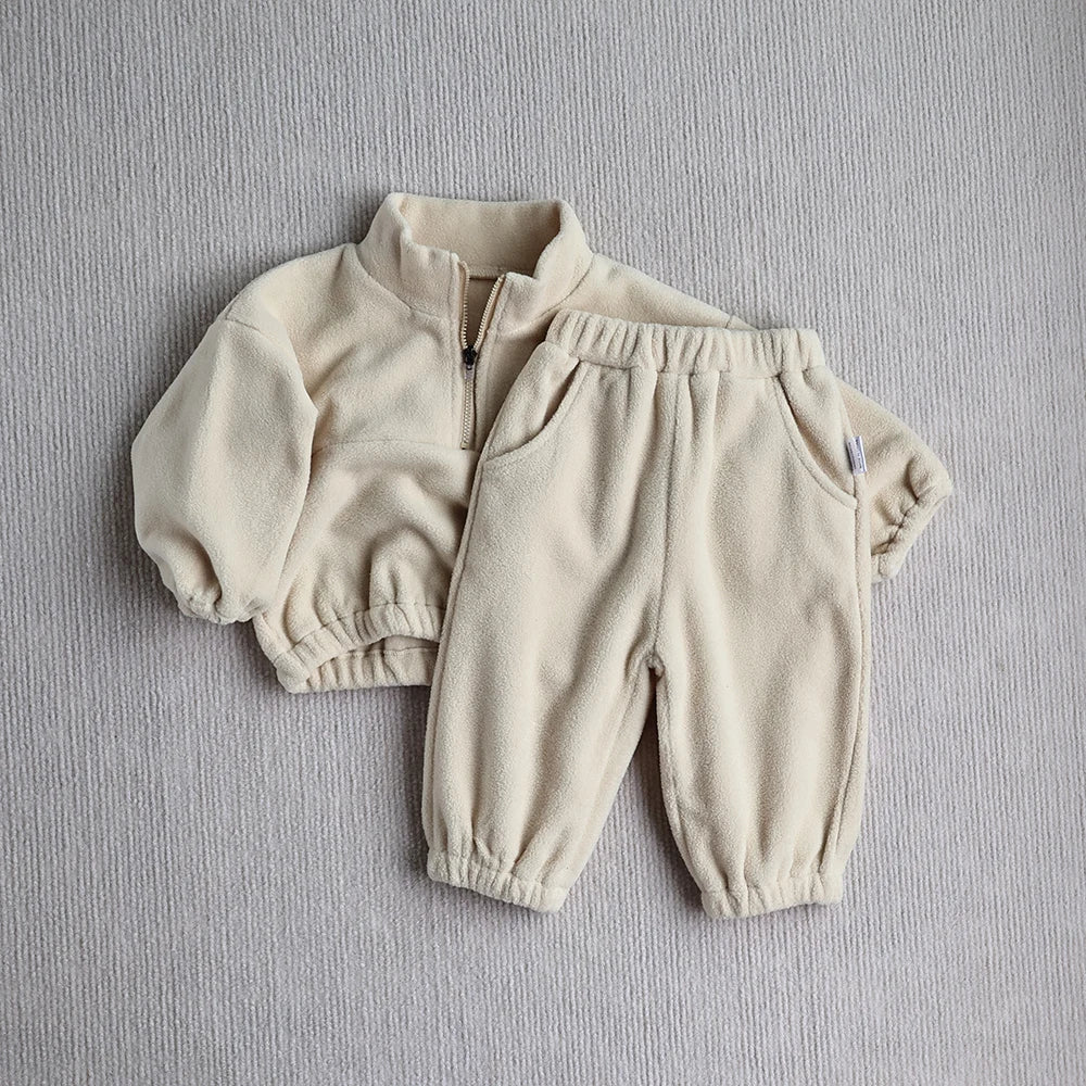 Fleece Pakje In Effen Kleuren Babysetje