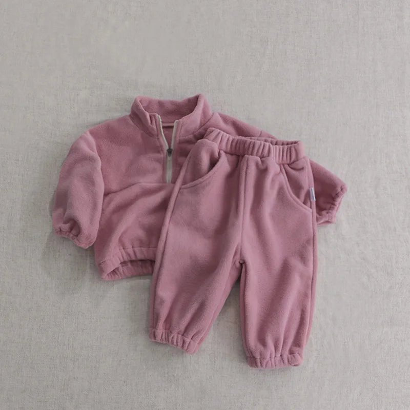 Fleece Pakje In Effen Kleuren Babysetje