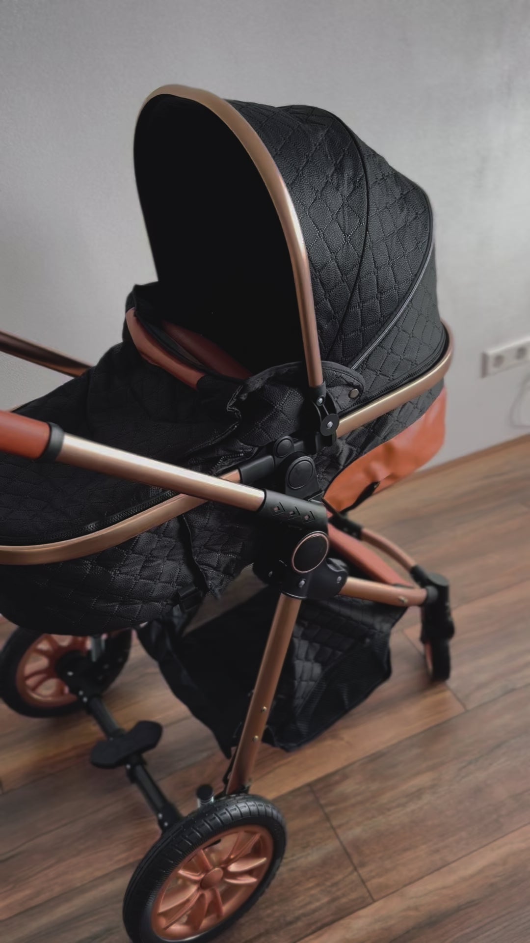 Luxe 3 in 1 Kinderwagen Met Autostoel En Wieg