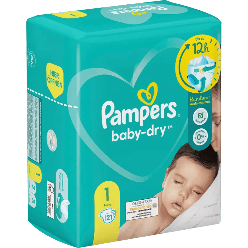 Pampers Baby Dry luiers Newborn maat 1 - 21 luiers Pampers Baby Dry