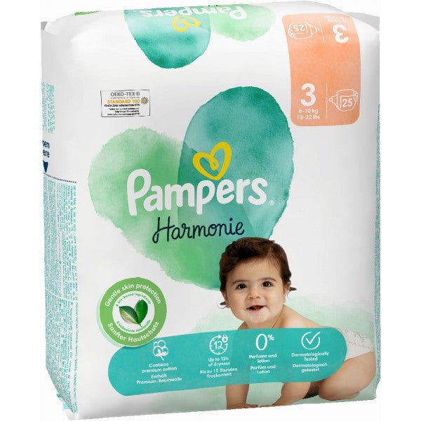 Pampers Harmonie Midi 6-10 kg - Maat 3 - 25 luiers Pampers Harmonie